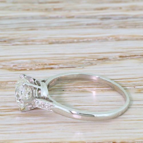 fig 2. Art Deco 1.55 Carat Old Cut Diamond Engagement Ring, circa 1915