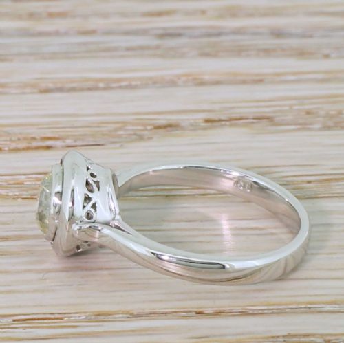 fig 2. Mid Century 1.18 Carat Old Cut Diamond Engagement Ring, circa 1965