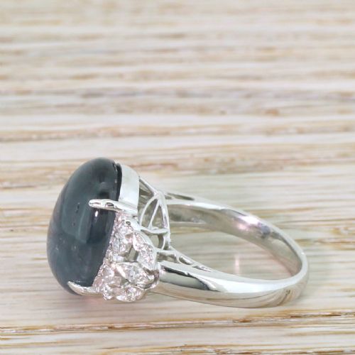 fig 2. Late 20th Century 11.22 Carat Cabochon Sapphire Ring