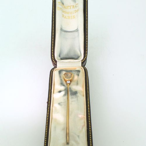 fig 2. TIFFANY & CO. 1.30 Carat Old Shield Cut Diamond Lapel Pin, circa 1960
