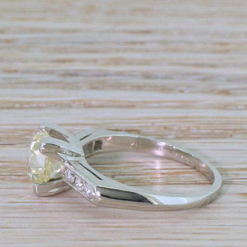 fig 2. Mid Century 1.79 Carat Old Cut Diamond Engagement Ring, circa 1950