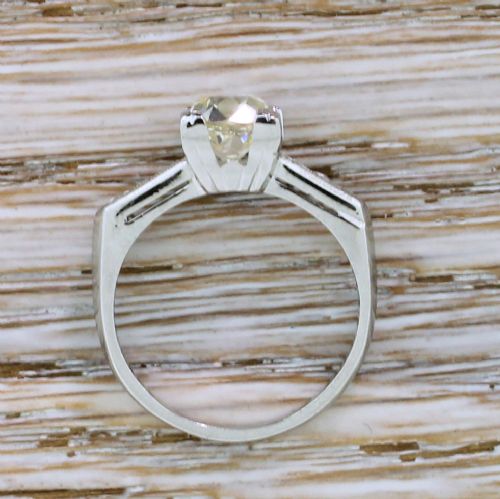 fig 3. Mid Century 1.79 Carat Old Cut Diamond Engagement Ring, circa 1950