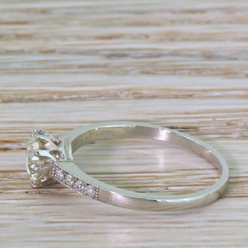 fig 2. Art Deco 0.77 Carat Old Cut Diamond Engagement Ring, circa 1920