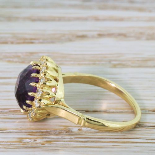 fig 2. Victorian 3.66 Carat Amethyst & Diamond Cluster Ring, circa 1890