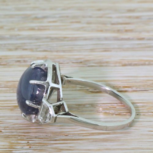 fig 2. Mid Century 11.00 Carat Star Sapphire Solitaire Ring, circa 1965
