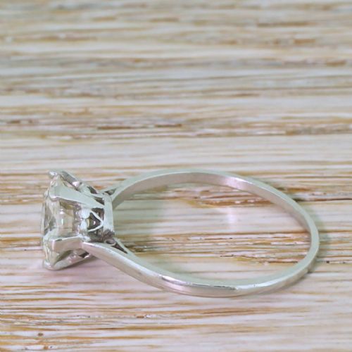 fig 2. Mid Century 1.81 Carat Old Cut Diamond Engagement Ring, circa 1945