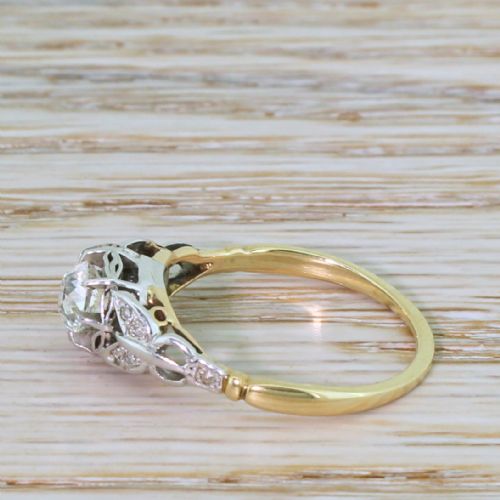 fig 2. Edwardian 0.71 Carat Old Cut Diamond Engagement Ring, circa 1910