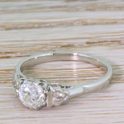 Art Deco 0.66 Carat Old Cut Diamond Engagement Ring, Circa 1930