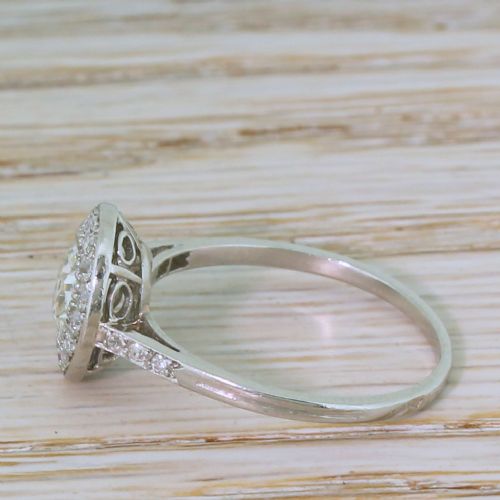 fig 2. Art Deco 0.83 Carat Old Cut Diamond Cluster Ring, circa 1935