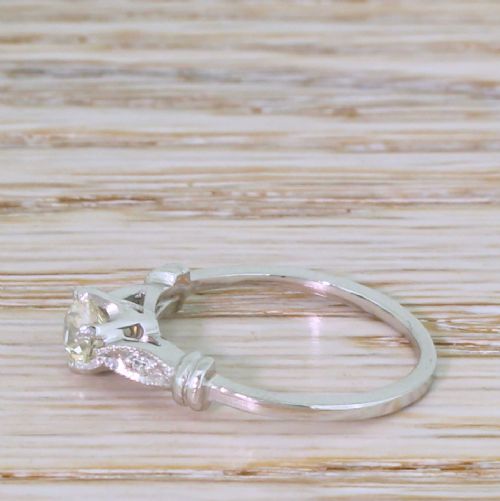 fig 2. Art Deco 0.49 Carat Old Cut Diamond Engagement Ring, circa 1940