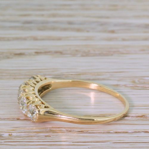 fig 2. Edwardian 1.41 Carat Old Cut Diamond Five Stone Ring, circa 1905