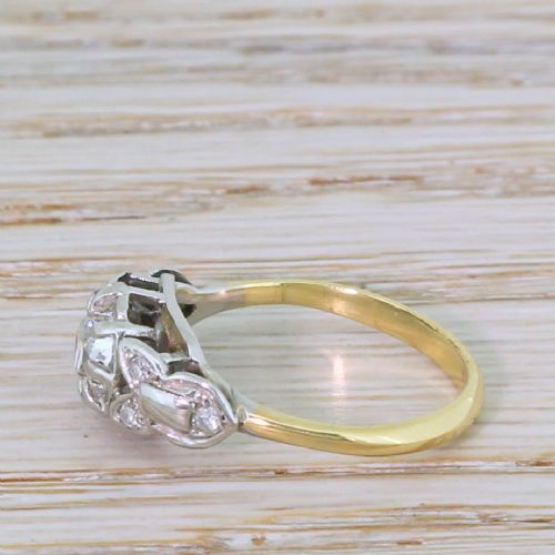 fig 2. Art Deco 0.68 Carat Old Cut Diamond Engagement Ring, circa 1920