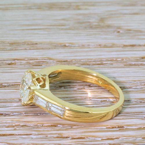 fig 2. Mid Century 2.01 Carat Old Cut Diamond Engagement Ring, circa 1950