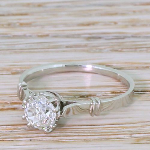 Art Deco 0.80 Carat Old Cut Diamond Engagement Ring, Circa 1930