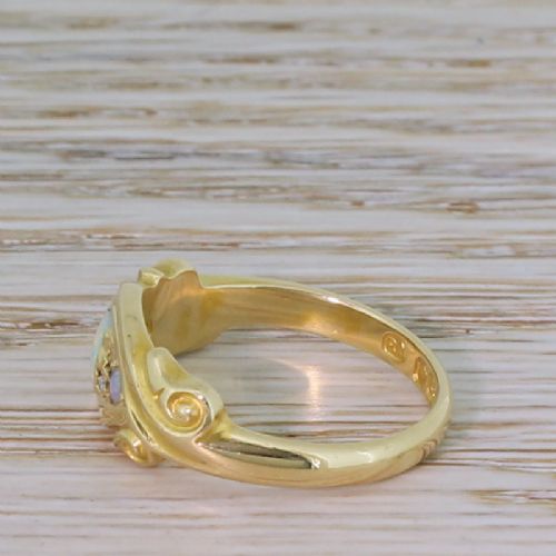 fig 2. Art Nouveau Opal & Diamond Ring, dated 1901