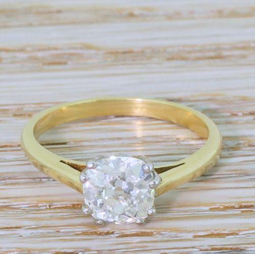 fig 1. Art Deco 1.19 Carat Old Cut Diamond Engagement Ring, 1935