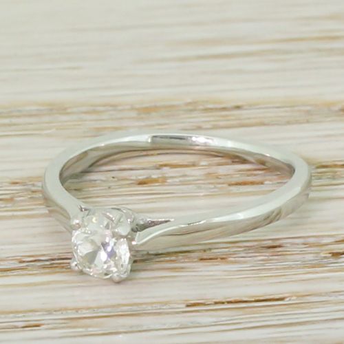 Art Deco 0.33 Carat Old Cut Diamond Engagement Ring, Circa 1935