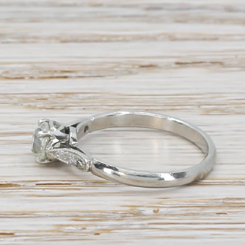 fig 2. Art Deco 0.70 Carat Old Cut Diamond Engagement Ring, circa 1920