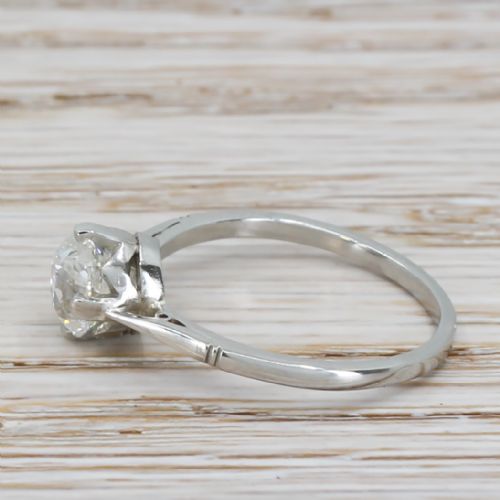 fig 2. Art Deco 1.38 Carat Old Cut Diamond Engagement Ring, circa 1925