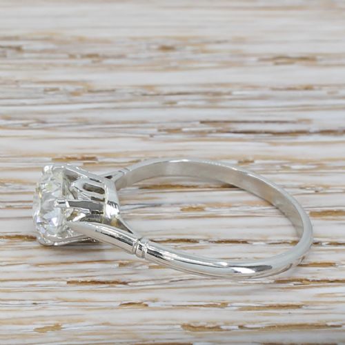 fig 2. Art Deco 1.30 Carat Old Cut Diamond Engagement Ring, circa 1920