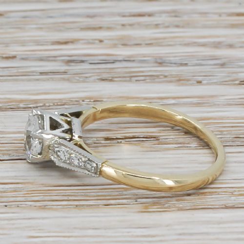 fig 2. Art Deco 0.78 Carat Old Cut Diamond Engagement Ring, circa 1920