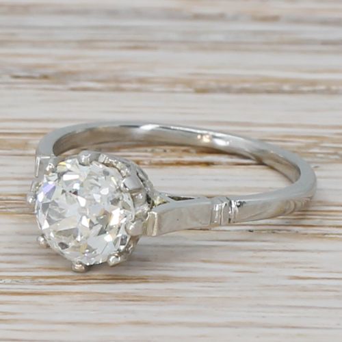 Art Deco 1.57 Carat Old Cut Diamond Engagement Ring, circa 1925