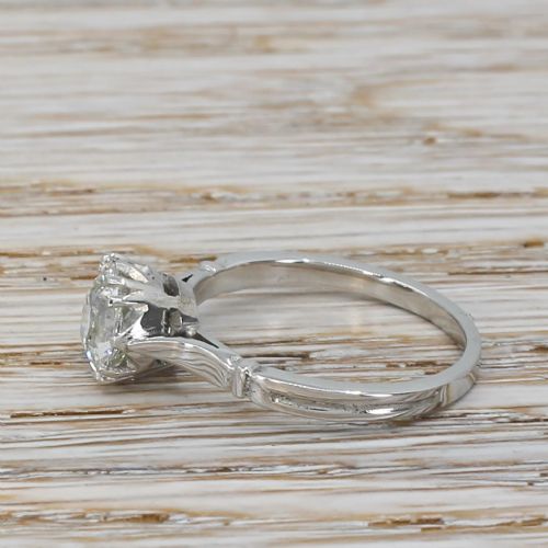 fig 2. Art Deco 1.26 Carat Old Cut Diamond Engagement Ring, circa 1935
