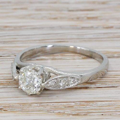 Art Deco 0.47 Carat Old Cut Diamond Engagement Ring, Circa 1930