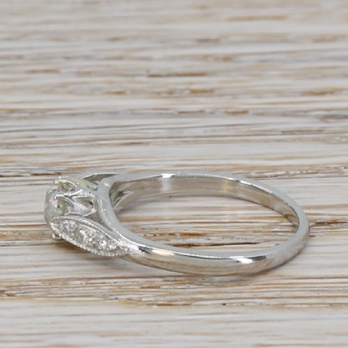 fig 2. Art Deco 0.47 Carat Old Cut Diamond Engagement Ring, circa 1930