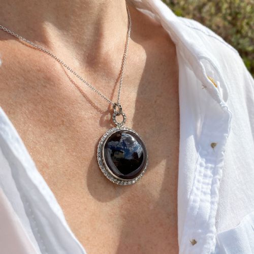 fig 2. Edwardian 65.00 Carat Natural Unheated Cabochon Ruby Pendant, circa 1910