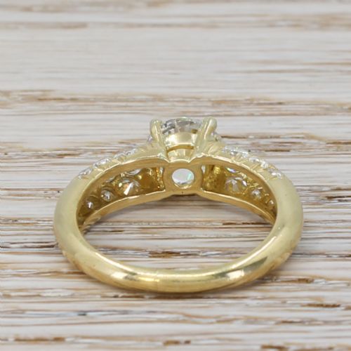 fig 3. Mid Century 1.77 Carat Old Cut (+ 1.20 Carat Diamond) Ring, circa 1960