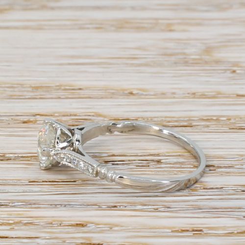 fig 2. Art Deco 1.24 Carat Old Cut Diamond Engagement Ring, circa 1920
