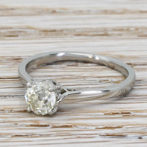 Art Deco 0.73 Carat Old Cut Diamond Engagement Ring, Circa 1930