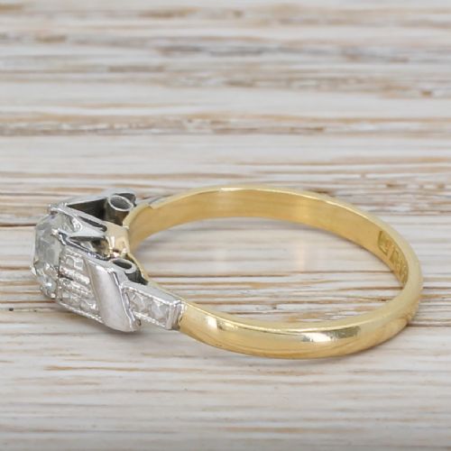 fig 2. Art Deco 0.69 Carat Old Cut Diamond Engagement Ring, circa 1920
