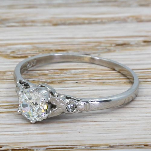 Art Deco 0.69 Carat Old Cut Diamond Engagement Ring, Circa 1925