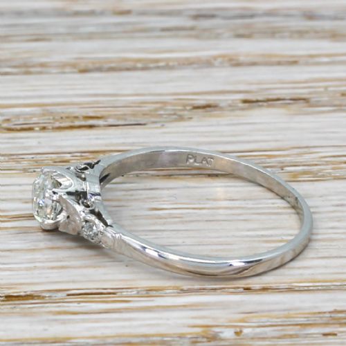 fig 2. Art Deco 0.69 Carat Old Cut Diamond Engagement Ring, circa 1925