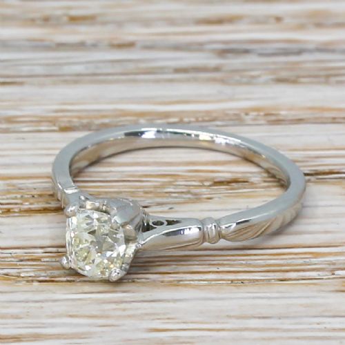 Art Deco 0.65 Carat Old Cut Diamond Engagement Ring, Circa 1935