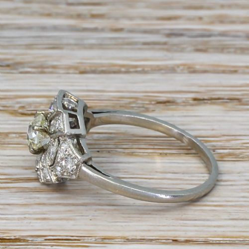 fig 2. Art Deco 0.92 Carat Old Cut Diamond Cluster Ring, circa 1925