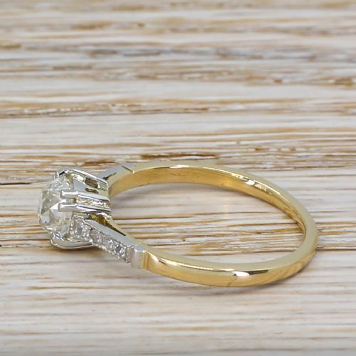 fig 2. Art Deco 0.90 Carat Old Cut Diamond Engagement Ring, circa 1915