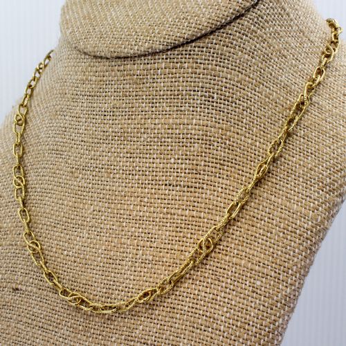 Mid Century Fancy Link Gold Chain, Circa 1960