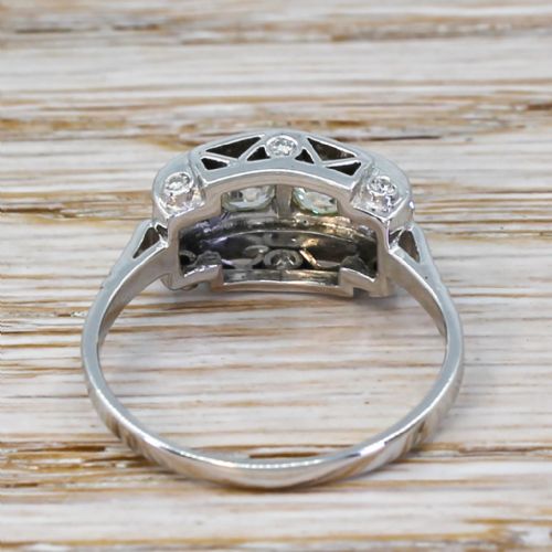 fig 3. Mid Century 0.97 Carat Diamond Four Stone Ring, circa 1950