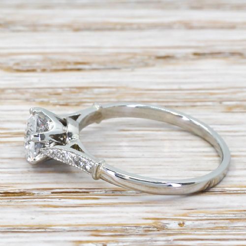 fig 2. Art Deco 1.00 Carat Old Cut Diamond Engagement Ring, circa 1920