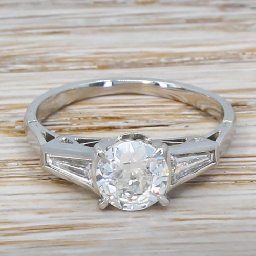 fig 1. Art Deco 0.94 Carat Old Cut Diamond Engagement Ring, circa 1935