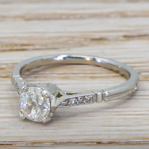 Art Deco 0.63 Carat Old Cut Diamond Engagement Ring, Circa 1925