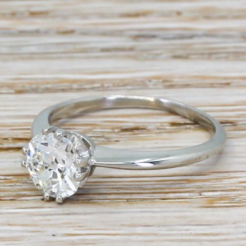 Art Deco 1.15 Carat Old Cut Diamond Engagement Ring, Circa 1920