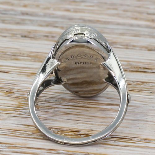 fig 3. Mid Century 3.37 Carat Natural Sapphire Cocktail Ring, circa 1955