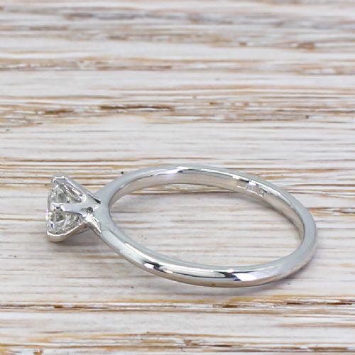 fig 2. 0.56 Carat Old Cut Diamond Engagement Ring, Platinum