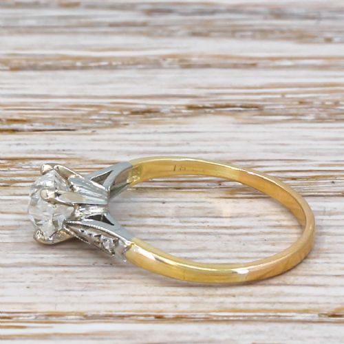 fig 2. Art Deco 1.01 Carat Old Cut Diamond Engagement Ring, circa 1940