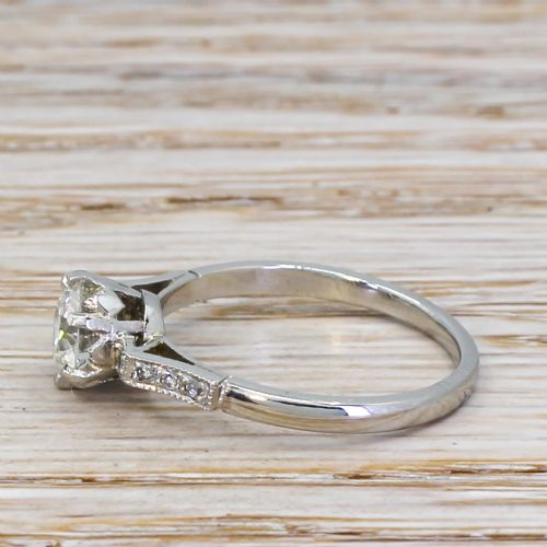 fig 2. Art Deco 0.76 Carat Old Cut Diamond Engagement Ring, circa 1920