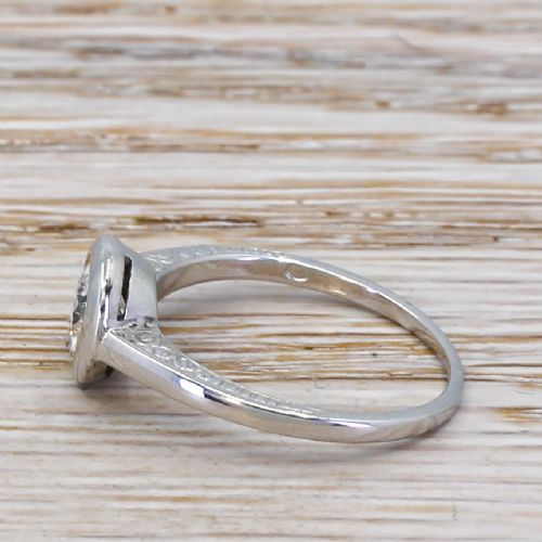 fig 2. Mid Century 0.71 Carat Old Cut Diamond Engagement Ring, circa 1960